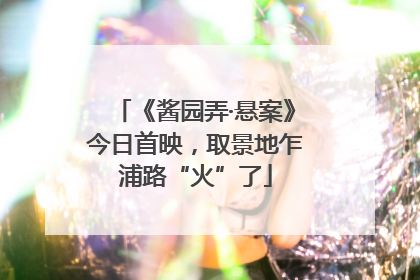 《酱园弄·悬案》今日首映，取景地乍浦路“火”了