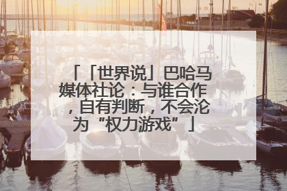 「世界说」巴哈马媒体社论：与谁合作，自有判断，不会沦为“权力游戏”
