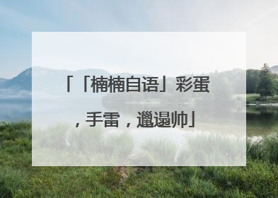 「楠楠自语」彩蛋，手雷，邋遢帅