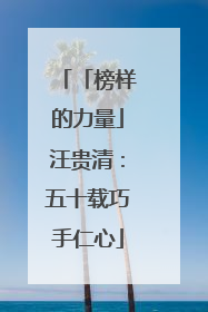 「榜样的力量」汪贵清：五十载巧手仁心