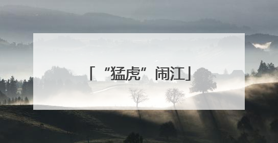“猛虎”闹江