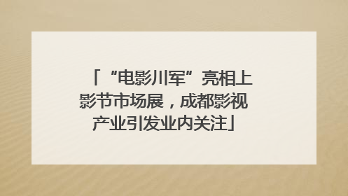 “电影川军”亮相上影节市场展，成都影视产业引发业内关注