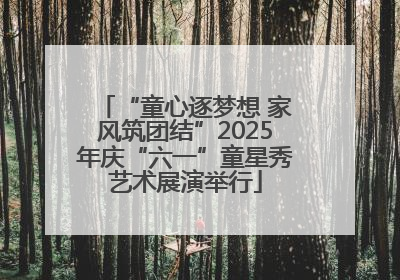 “童心逐梦想 家风筑团结”2025年庆“六一”童星秀艺术展演举行