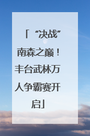 “决战”南森之巅！丰台武林万人争霸赛开启
