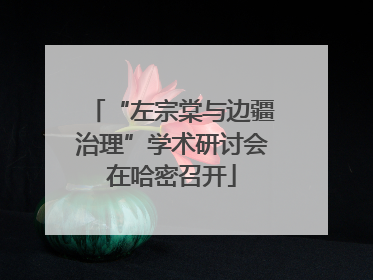 “左宗棠与边疆治理”学术研讨会在哈密召开
