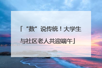 “数”说传统！大学生与社区老人共迎端午