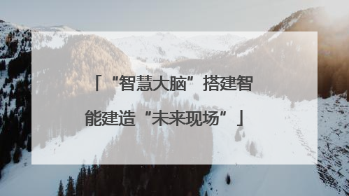 “智慧大脑”搭建智能建造“未来现场”