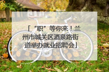 “职”等你来！兰州市城关区酒泉路街道举办就业招聘会