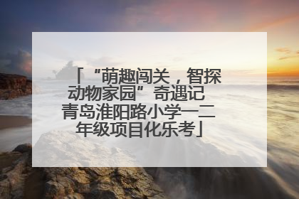“萌趣闯关，智探动物家园”奇遇记 青岛淮阳路小学一二年级项目化乐考