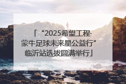 “2025希望工程·蒙牛足球未来星公益行”临沂站选拔圆满举行