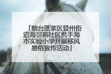 烟台蓬莱区登州街道海景苑社区携手海市实验小学开展移风易俗宣传活动