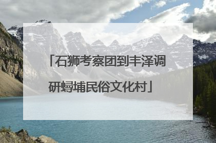 石狮考察团到丰泽调研蟳埔民俗文化村