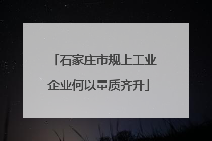 石家庄市规上工业企业何以量质齐升