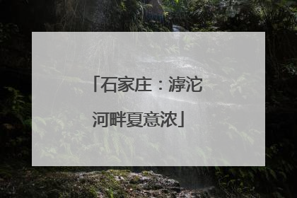 石家庄：滹沱河畔夏意浓