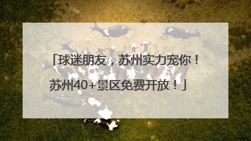球迷朋友，苏州实力宠你！苏州40+景区免费开放！