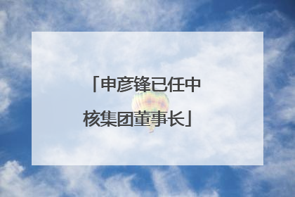 申彦锋已任中核集团董事长