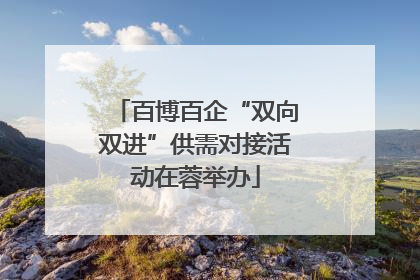 百博百企“双向双进”供需对接活动在蓉举办