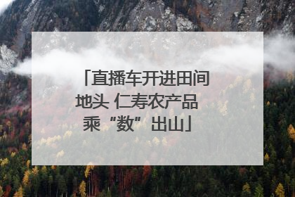 直播车开进田间地头 仁寿农产品乘“数”出山