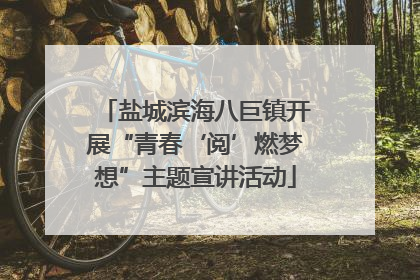 盐城滨海八巨镇开展“青春‘阅’燃梦想”主题宣讲活动