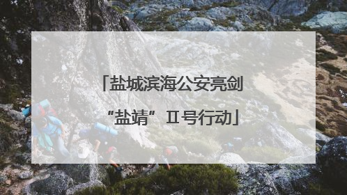 盐城滨海公安亮剑“盐靖”Ⅱ号行动