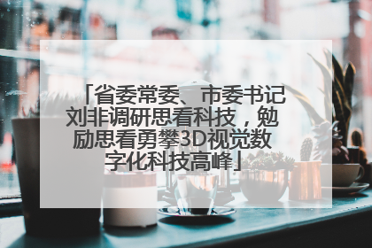 省委常委、市委书记刘非调研思看科技，勉励思看勇攀3D视觉数字化科技高峰