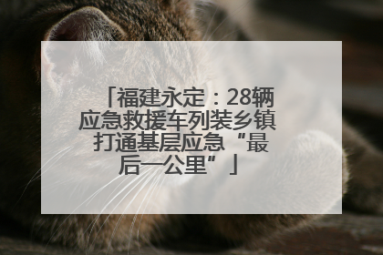 福建永定：28辆应急救援车列装乡镇 打通基层应急“最后一公里”