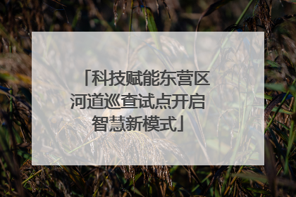 科技赋能东营区河道巡查试点开启智慧新模式