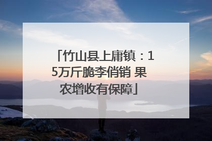 竹山县上庸镇：15万斤脆李俏销 果农增收有保障
