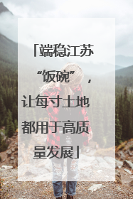 端稳江苏“饭碗”，让每寸土地都用于高质量发展