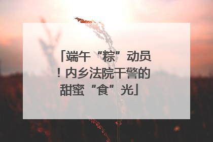 端午“粽”动员！内乡法院干警的甜蜜“食”光