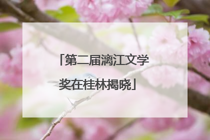 第二届漓江文学奖在桂林揭晓