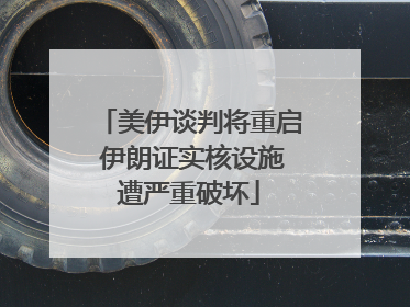 美伊谈判将重启 伊朗证实核设施遭严重破坏