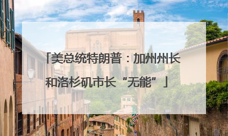 美总统特朗普：加州州长和洛杉矶市长“无能”