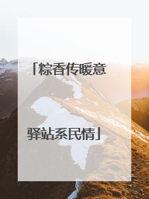 粽香传暖意 驿站系民情