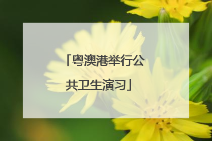 粤澳港举行公共卫生演习
