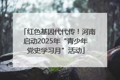 红色基因代代传！河南启动2025年“青少年党史学习月”活动