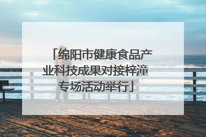绵阳市健康食品产业科技成果对接梓潼专场活动举行