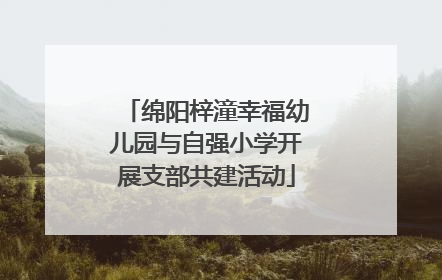 绵阳梓潼幸福幼儿园与自强小学开展支部共建活动