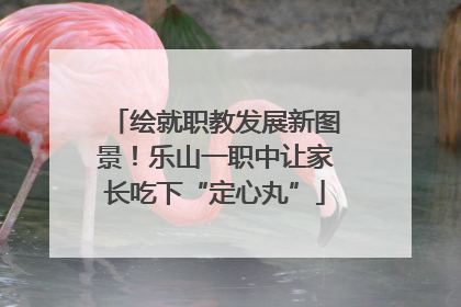 绘就职教发展新图景！乐山一职中让家长吃下“定心丸”
