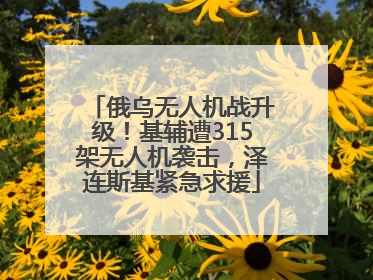 俄乌无人机战升级！基辅遭315架无人机袭击，泽连斯基紧急求援