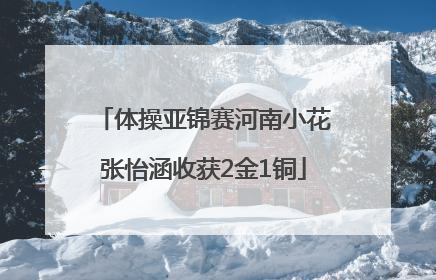 体操亚锦赛河南小花张怡涵收获2金1铜