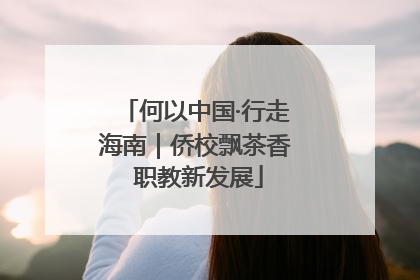 何以中国·行走海南｜侨校飘茶香 职教新发展