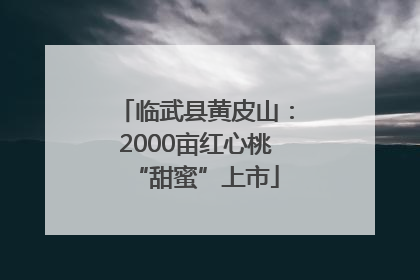 临武县黄皮山：2000亩红心桃“甜蜜”上市