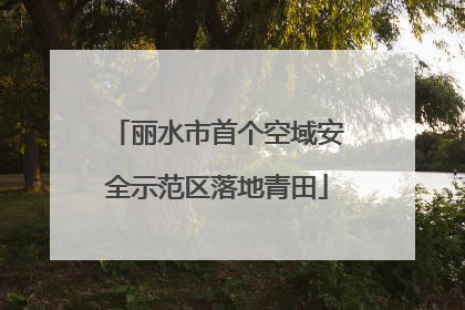 丽水市首个空域安全示范区落地青田