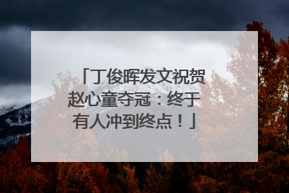 丁俊晖发文祝贺赵心童夺冠：终于有人冲到终点！