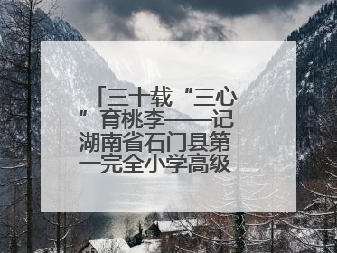三十载“三心”育桃李——记湖南省石门县第一完全小学高级教师覃玲君