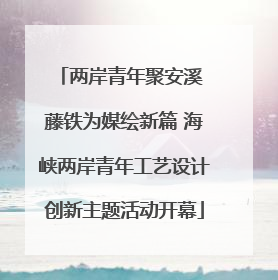 两岸青年聚安溪 藤铁为媒绘新篇 海峡两岸青年工艺设计创新主题活动开幕