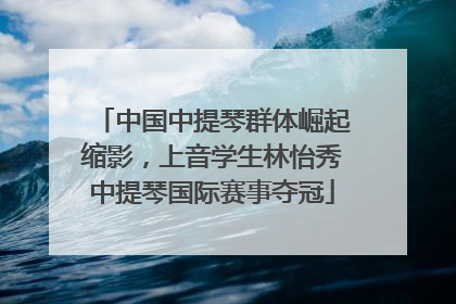中国中提琴群体崛起缩影，上音学生林怡秀中提琴国际赛事夺冠