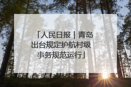 人民日报｜青岛出台规定护航村级事务规范运行
