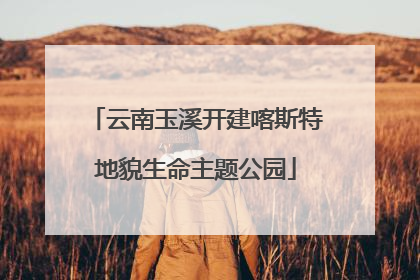 云南玉溪开建喀斯特地貌生命主题公园